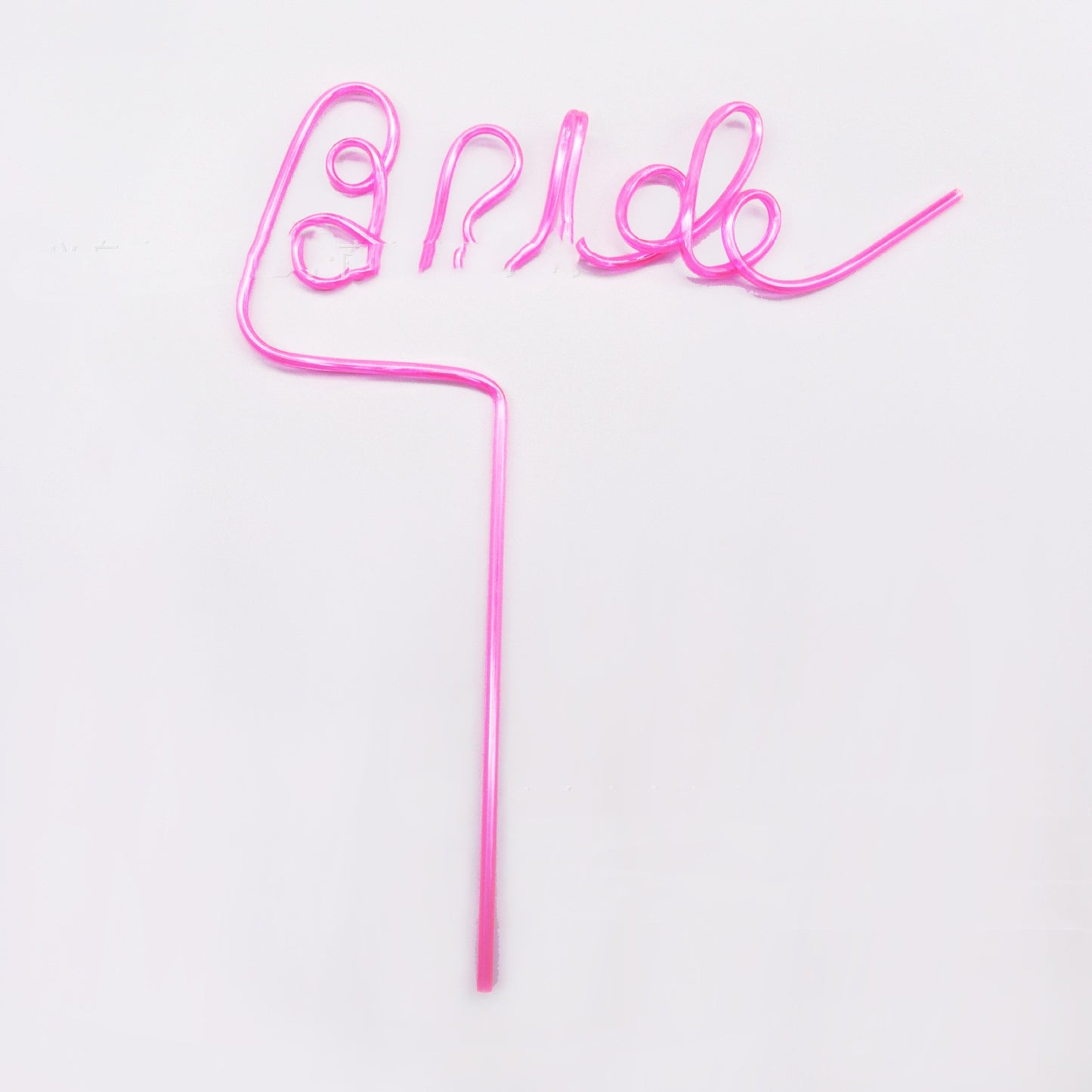 PET Creative Shape Bride Letter Straw