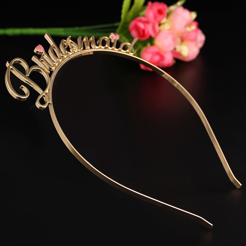 Wedding Bride Bridesmaid Subtitles Crown Headband Headband Elegant Hair Crown