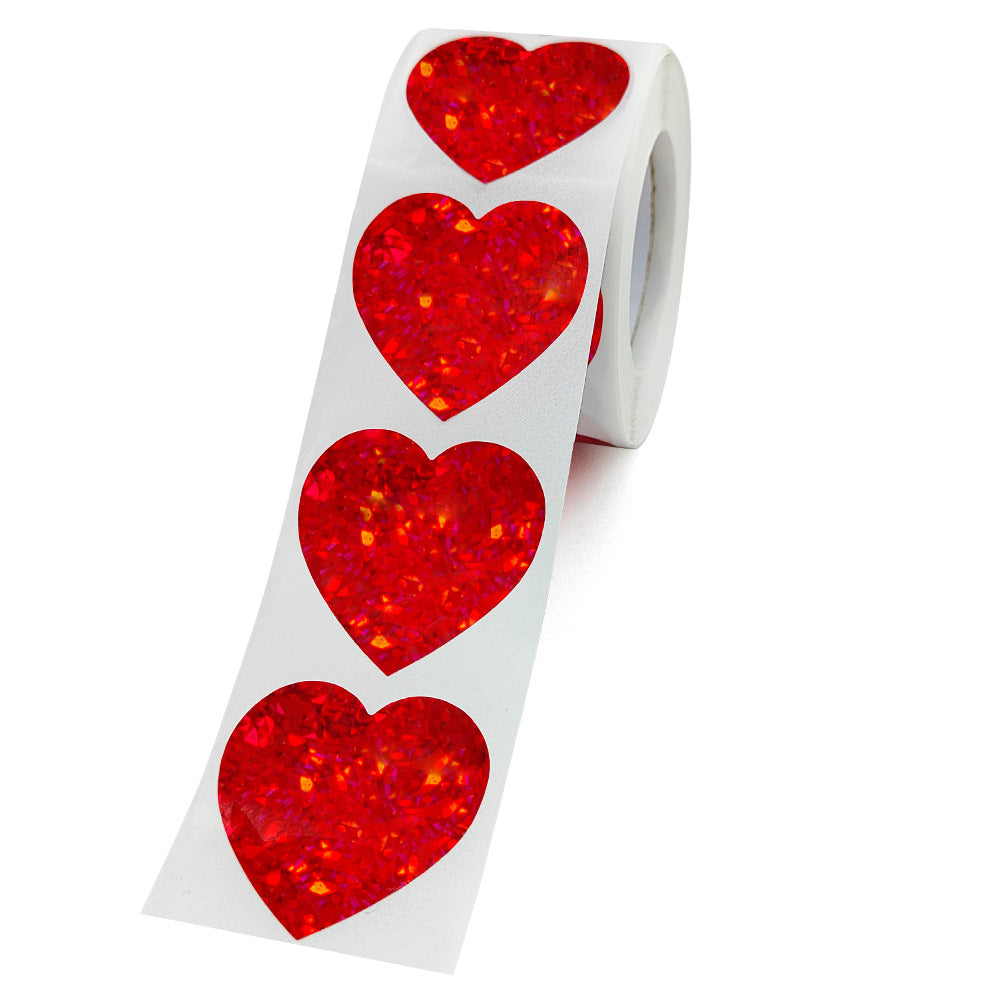 Valentine's Day Sticker Seal Red Glow