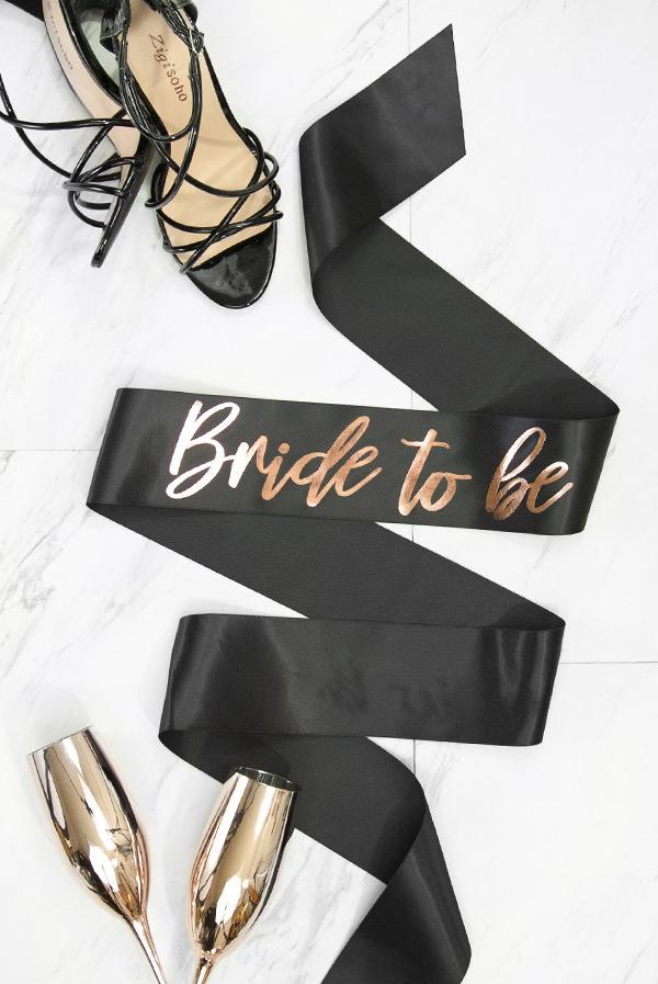 Bride To Be Foil Sash | Rose Gold