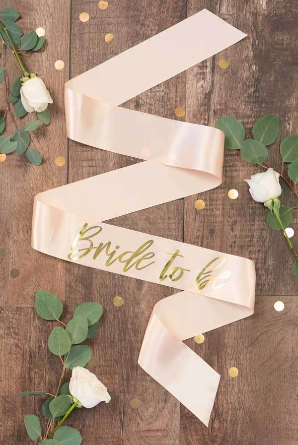 Bride To Be Gold Foil Sash | Lots of colors!