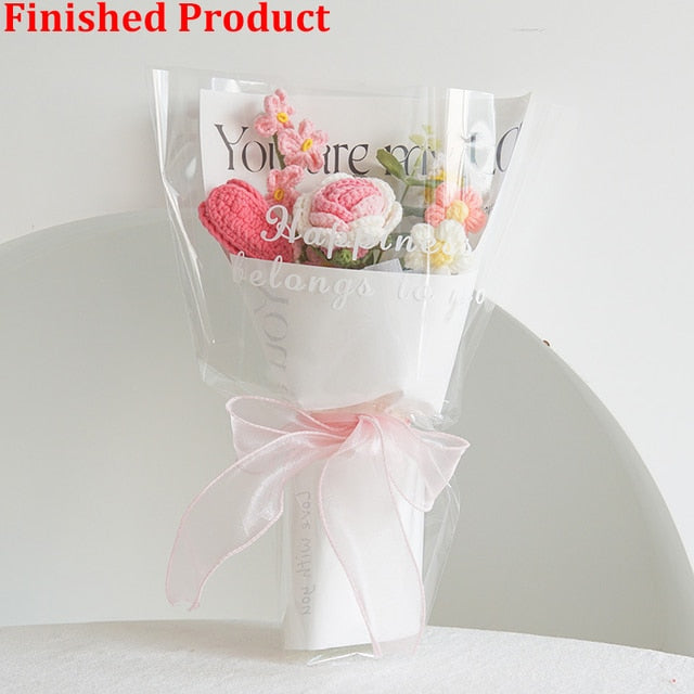 Hand-Woven Home Decorate Forever Flowers Bouquet