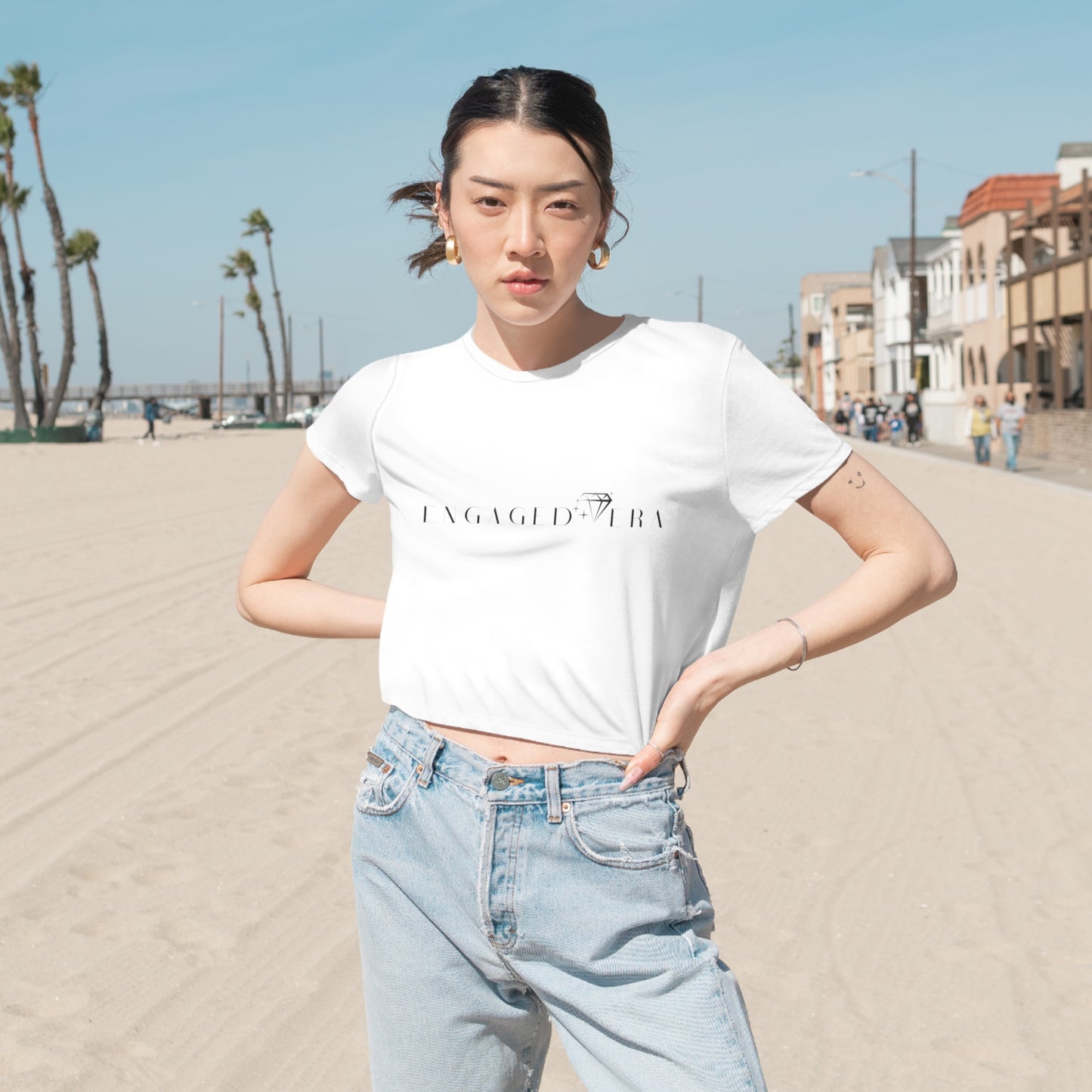 Engaged Era Women's Flowy Cropped Tee
