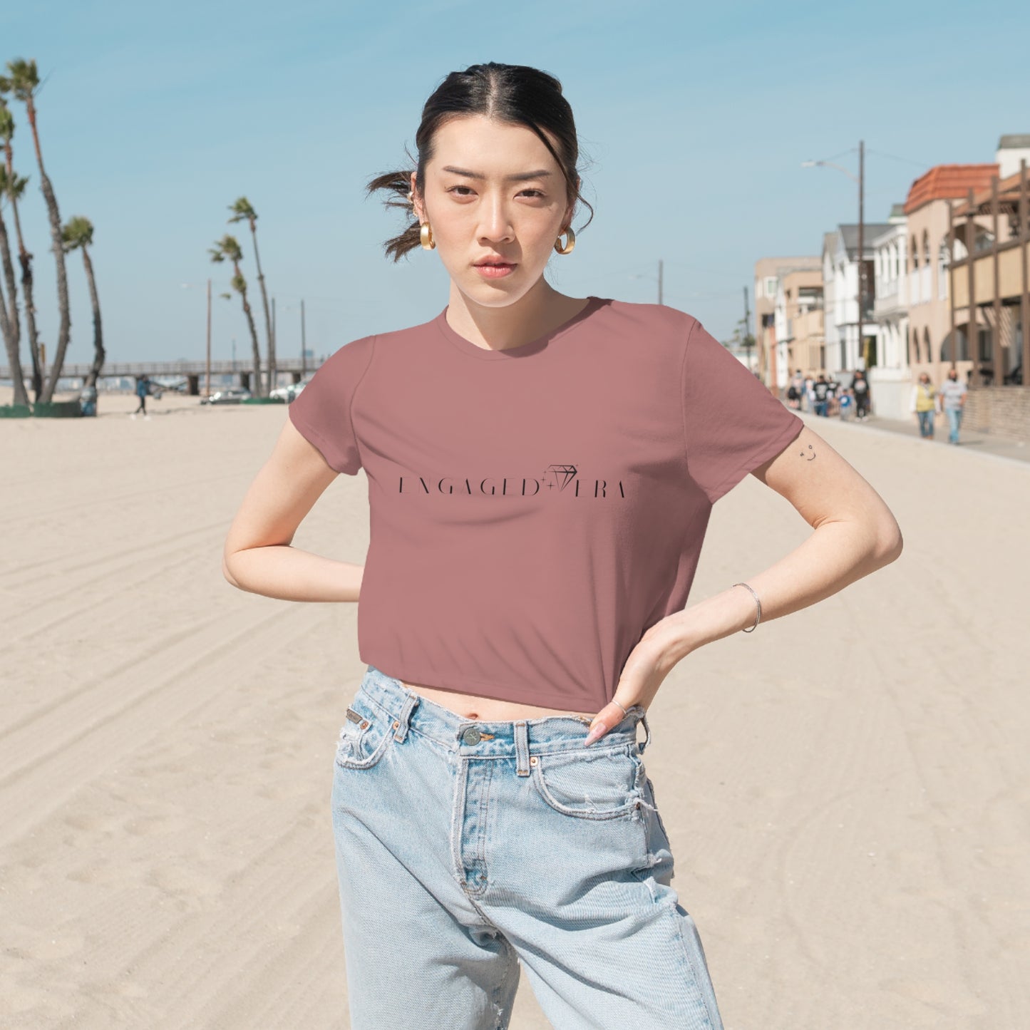 Engaged Era Women's Flowy Cropped Tee