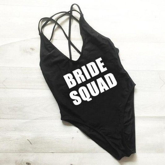 Bride Squad Crossback Swimsuit