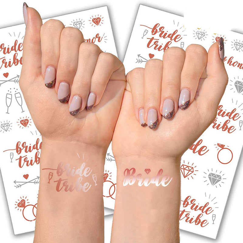 Bachelor Party Champagne Rose Gold Bride Stamping Sticker