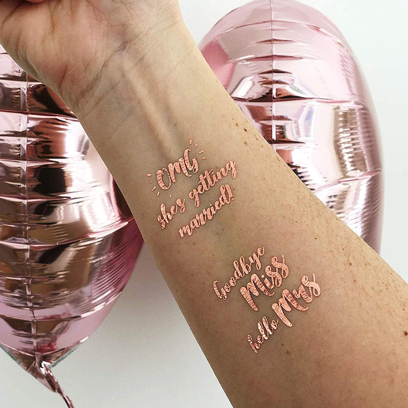 Bachelor Party Champagne Rose Gold Bride Stamping Sticker