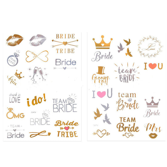 Bachelor Party Champagne Rose Gold Bride Stamping Sticker