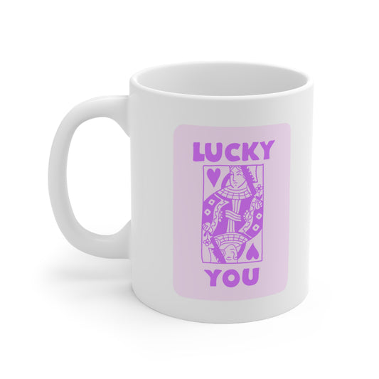 Lucky You purple Ceramic Mug 11oz