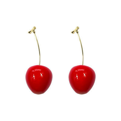 Red cherry earrings fruit drop earrings fashion earrings