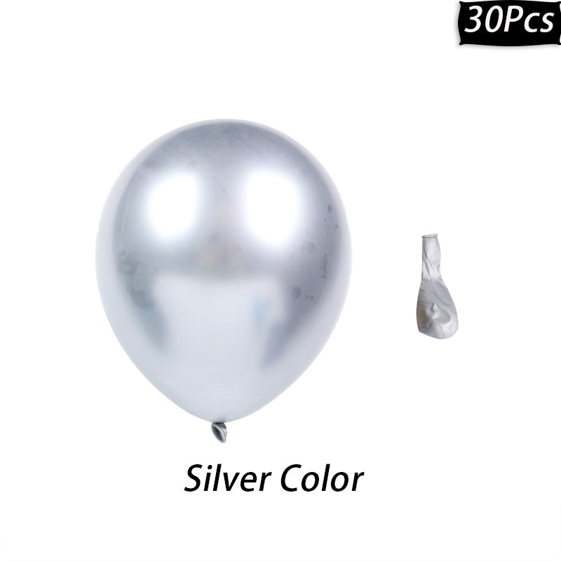 Silver Laser Disco Metal Foil Balloon Party Decoration