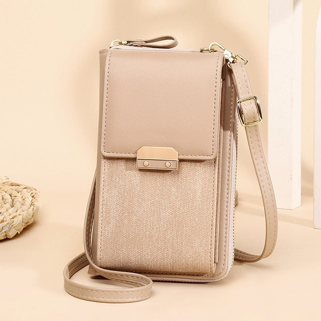 PU Leather Wallet Crossbody Bag