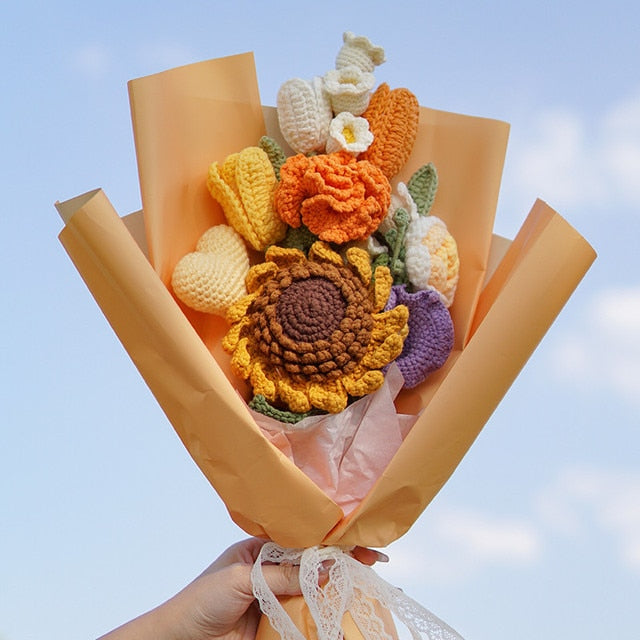 Hand-Woven Home Decorate Forever Flowers Bouquet