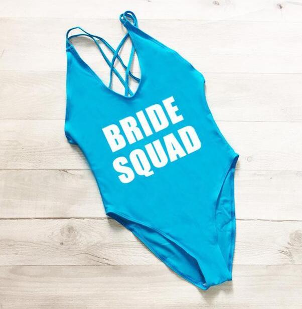 Bride Squad Crossback Swimsuit