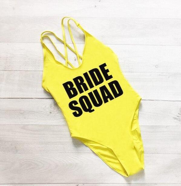 Bride Squad Crossback Swimsuit