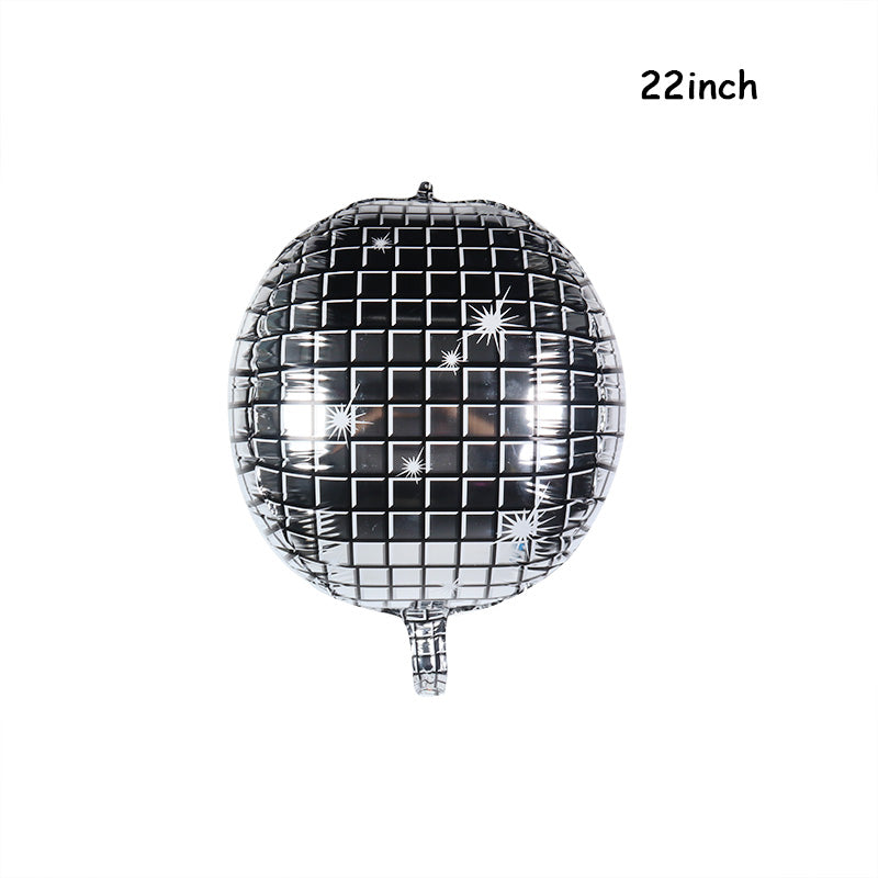 Silver Laser Disco Metal Foil Balloon Party Decoration