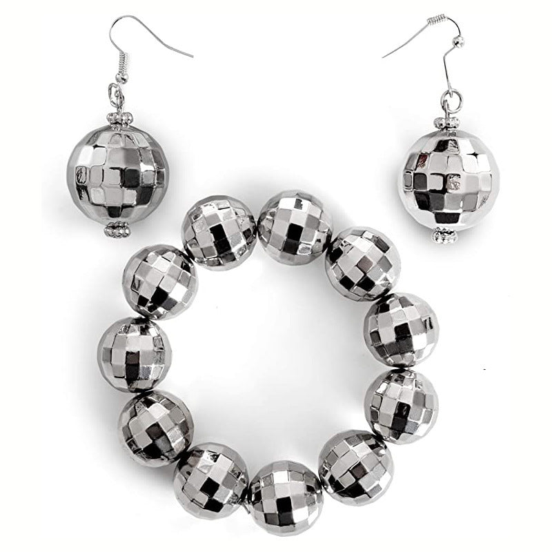 Vintage Disco Earrings 24mm Silver