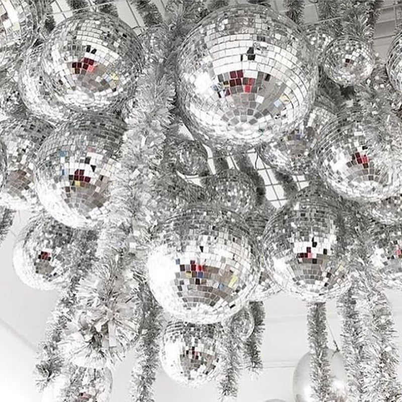 Silver Laser Disco Metal Foil Balloon Party Decoration