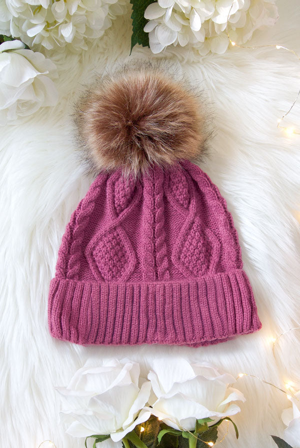 Babe and Bride Knitted Pom Pom Beanies