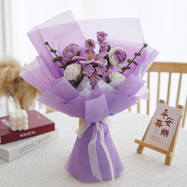 Hand-Woven Home Decorate Forever Flowers Bouquet