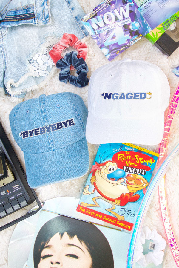 *NGAGED 90's Hats - Lots of Phrases for Your Ultimate Boy Band Bachelorette Party!