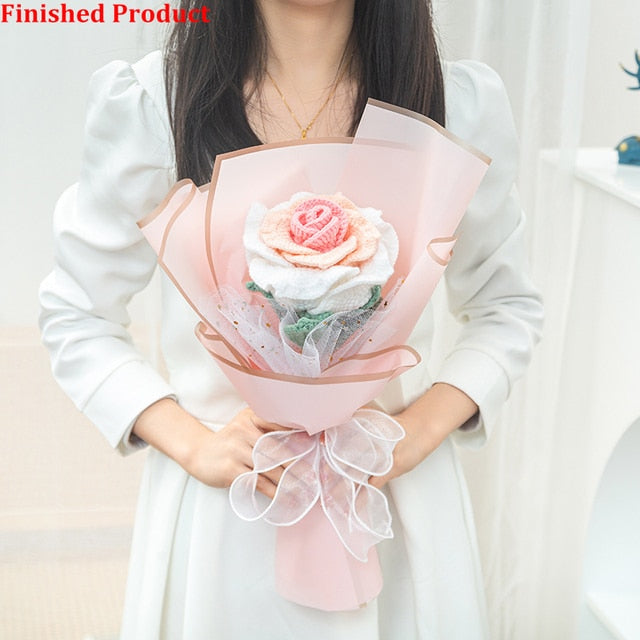 Hand-Woven Home Decorate Forever Flowers Bouquet